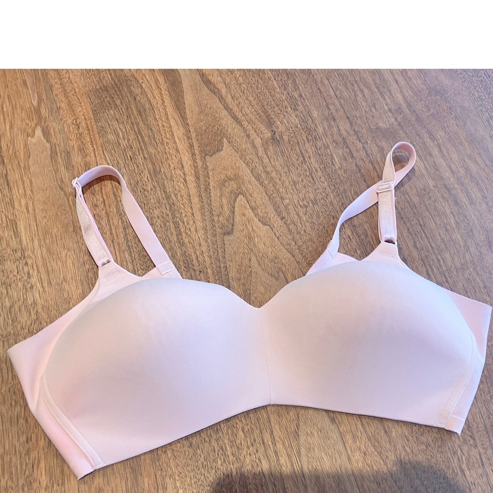 Warners Womens RM7561W Wire-Free Contour Bra Pale Pink 40C Seamless Comfort